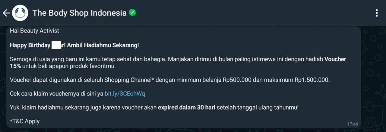 Contoh Struktur Pesan Follow-Up